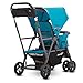 Joovy Caboose Ultralight Sit and Stand Double Stroller with Rear Bench and Standing Platform, 3-Way Reclining Seats, Optional Rear Seat, and Universal Car Seat Adapter (Turq)