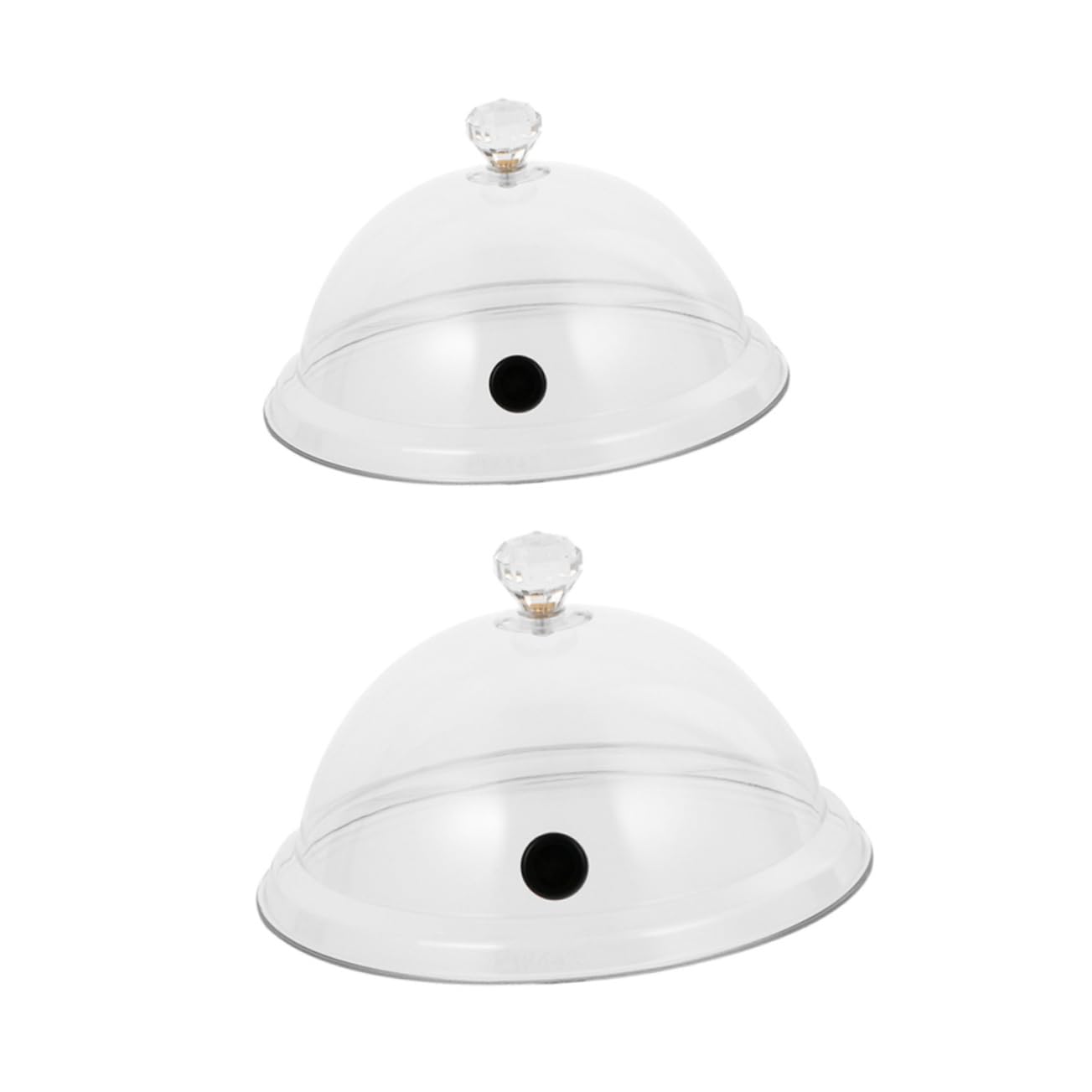 OFFSCH 2Pcs Transparent Smoky Food Covers Elegant Protective Covers for Kitchen Decor Unique Design for Weddings Buffets and Holiday Meals and Easy to Use