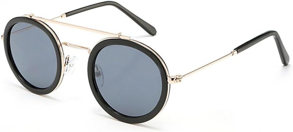 Fashion Round Frame Glasses Men and Women Retro Sunglasses Anti-ultraviolet UV400