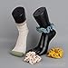 Framendino, 2 Pack Plastic Mannequin Foot Display Model Stand for Jewelry Ankle Chain Socks Shoes Black Left Right