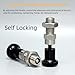 2PCS Stainless Stee Push Fit Ball Nose Spring Plunger, Spring Knob Plunger Self Locking Spring Indexing Plunger Hand Retractable Spring Plunger Pin Tool for Industrial Equipment (M16)