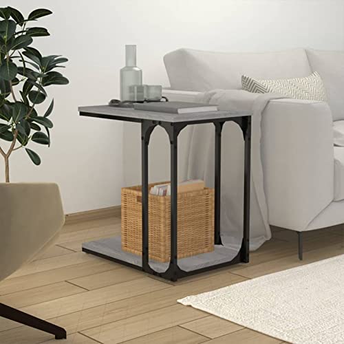 Xichuzi Mesa Auxiliar, Mesa Auxiliar Salon, Mesita De Salón, Mesitas De Cafe, Mesa Sofa Auxiliar, Madera contrachapada Gris Sonoma 50x35x52 cm