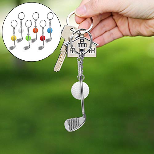 Cikonielf 6pcs Mini Racket Ball Pendant Keychain Key Ring Club and Ball Keyring Keychain Gift for Bags or Key or Other Decoration - Image 3