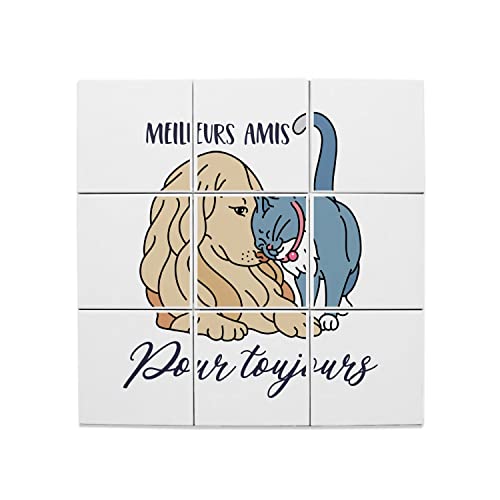 Carreaux Céramique Décoratif Anti Humidité Cuisine Fresque Chien Chat Animaux de Compagnie