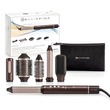 Bellissima Imetec Prodigy Styler digitale ad aria calda 6 in 1, Onde, Ricci, Liscio Volume senza Danni ai Capelli, Motore Digitale, Tecnologia Ion-Ceramic e Tecnologia Coanda, Controllo del Calore