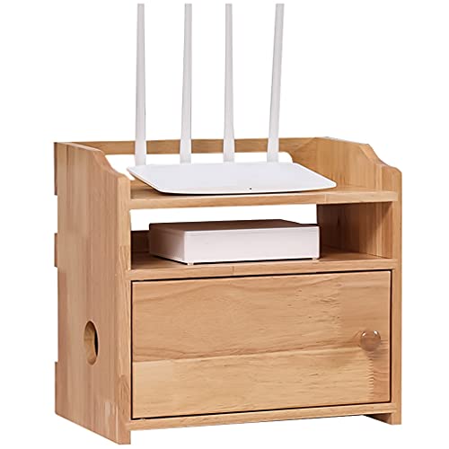 Caja de almacenamiento para enrutador, caja de almacenamiento para accesorios de TV, soporte para caja de almacenamiento WiFi de escritorio, estante de almacenamiento de 3 capas, soportes para caja d