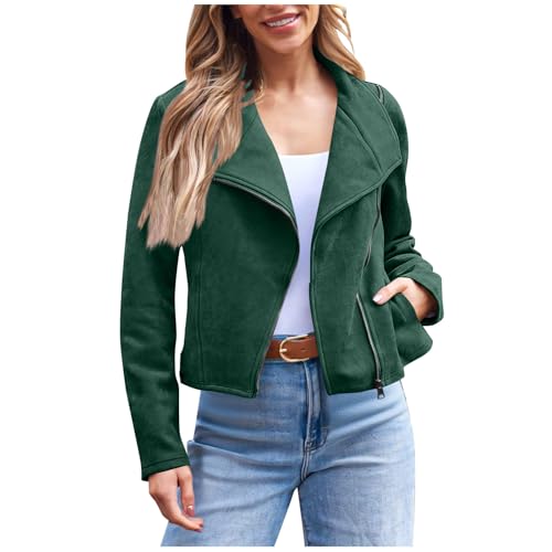 Brown Faux Suede Trench Coat Women Faux Suede Jacket Women