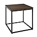 OFM 161 Collection Industrial Modern Wood Top/Metal Frame Side Table, in Black/Walnut