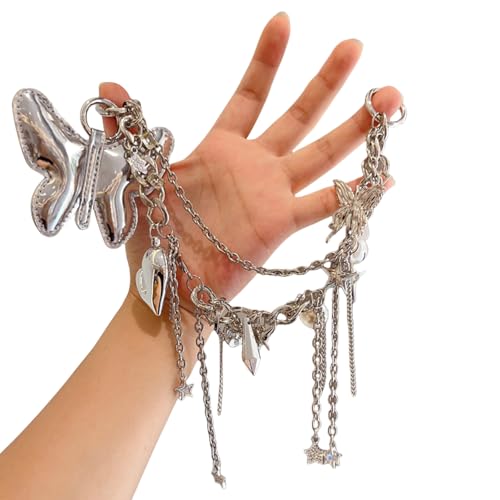 Accessoire porte-clés élégant pour femmes, style cœur et nœud papillon au quotidien