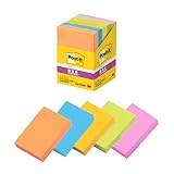 ポストイット 付箋 強粘着 ノート ネオンカラー 75×50mm 90枚×5冊 656-5SSAN