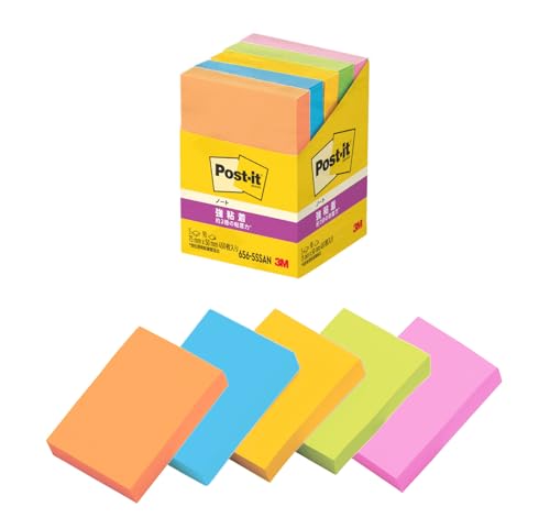 Amazon.co.jp: 3M ポストイット 付箋 強粘着 ネオンカラー 75×50mm 90