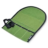 BeaverCraft Rolling Small Tool up Organizer Bag 4 Pockets Wrench roll up Pouch Gear roll up Tool Pouch for Knives and chisels Storage with 4 Slots