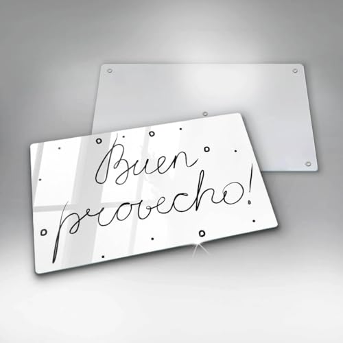 Plaque de protection induction 52x30 cm Wallfluent Buen Provecho - 6