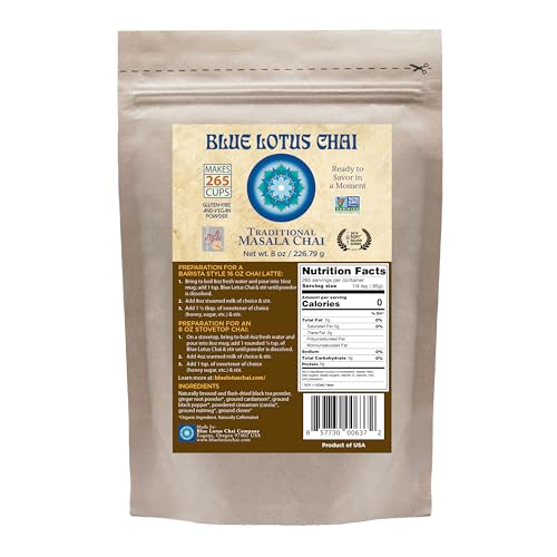 Blue Lotus Chai – Traditional Masala Chai - Makes 265
