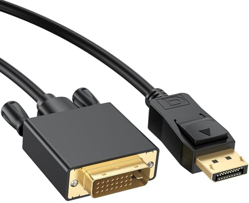 Image of Znoogrn DisplayPort to DVI Display Cable 6FT, DisplayPort to DVI Adapter Male to Male Cord Cable for TV, Dell, HP, Projector, Monitor and Other Devices