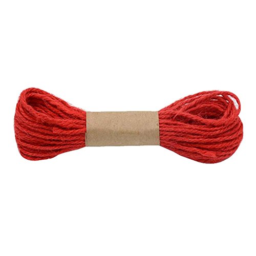 ODYO Bondage Rope,Jute Rope,Garden Rope,Creative Multi-purpose Colored Jute Rope Durable Hand Woven Rope,Red