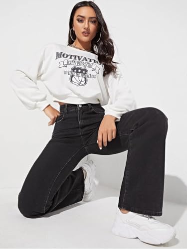 Image of Glossia Denim Baggy Jeans for Women | Stretchable High Waist Straight Fit Jeans for Women | High Rise Stretch Denim | Loose Fit Plus Size Denim (Sizes - 24 to 44) WJ51-1205-$
