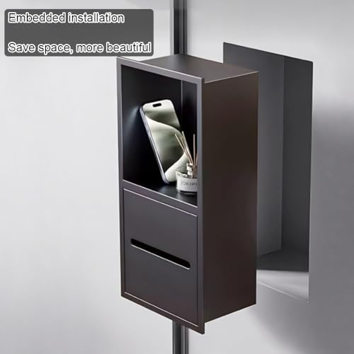 Niche de douche encastrée double couche pour optimiser le rangement des soins à l'hôtel - 4