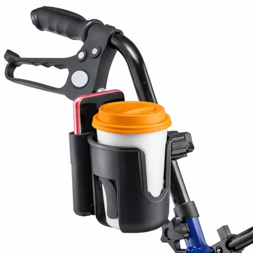 Walker Cup and Phone Holder, Compatible with Rollator and...