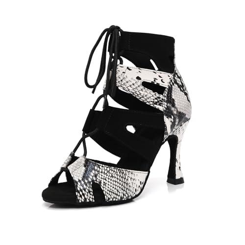 Ballroom Dance Boots Women Open Toe High Heel Latin Salsa Tango Party Practice Sandals