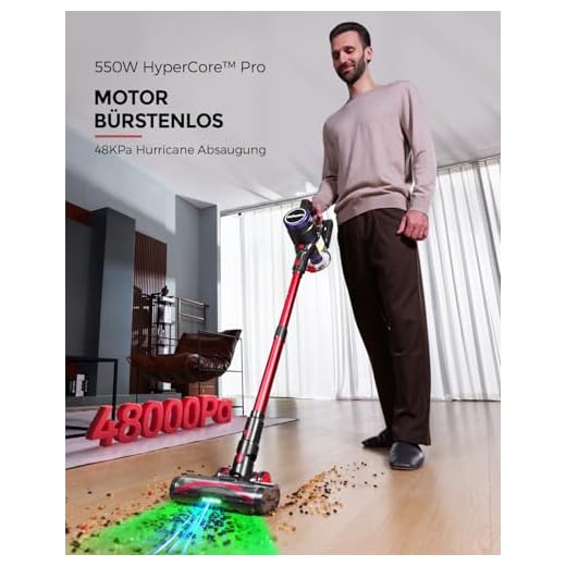 VACTechPro Kabelloser Staubsauger mit 70 Minuten Laufzeit