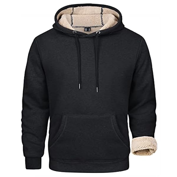 MAGCOMSEN Heren Pullover Hoodie Fleece Sherpa gevoerde Hoodies Sweatshirt Jas