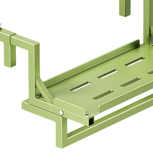 Support pour pot de fleurs suspendu en métal noir pour rambarde de balcon et jardin