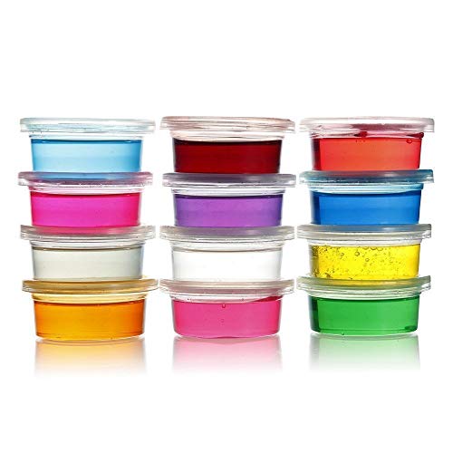 Parteet Crystal Clay Soft Slime Transparent Magic Mud Pack of 6 Assorted Colours