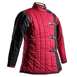ARM CASTLE Modern Costume Gambeson Viking Medieval Armor Padded For Body Protection Full Sleeve Aketon For SCA LARP (Large)