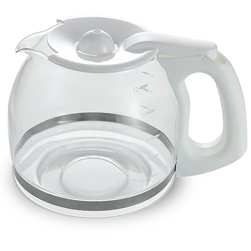 12-Cup Glass Replacement Carafe for Mr. Coffee Model #SK12, SK13, EHX23, JWX31, SJX23, SJX39 (Black, Replaces PLD12-RB)