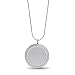 Produktbild Remmo&Love Medaillon Anhänger Hals Kette Silber Round Ring Anhänger Edelstahl MIT GRAVUR Damen Halskette Geburtstag Weihnachten Valentinstag Jahrestag Hochzeitstag Baby Taufe Geburt Geschenk