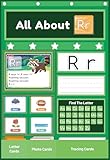 Alphabet Learning Pocket Chart for Classroom & Homeschool, All About Letters Pocket Wall Chart, Handwriting Practice Letter Tracing with Write & Wipe Surface for Toddlers Preschool Kindergarten