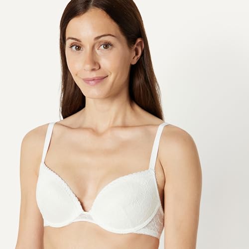 Image of Amazon Essentials Women's Padded Underwire Lace Push-Up Bra, Pack of 2