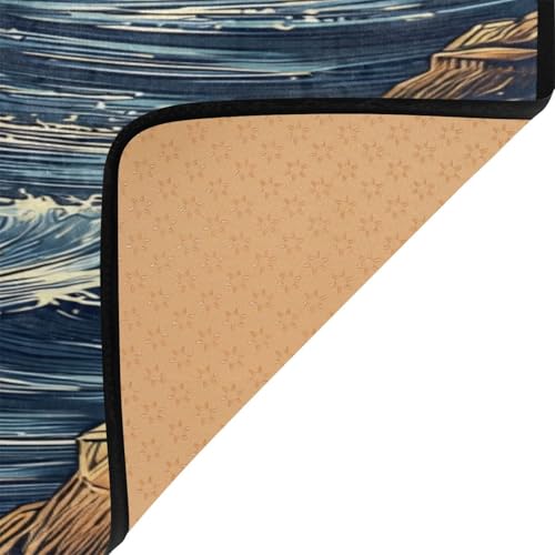 ALAZA Tapete antideslizante 4'10" x 6'8" Moderno miniatura 5