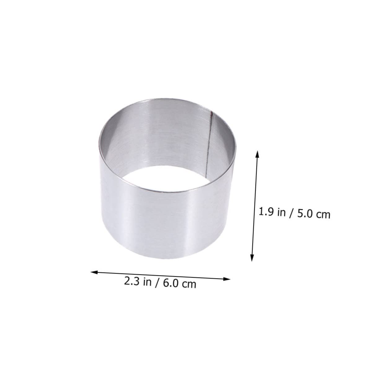 DECHOUS Round Art Baking Pan Set of 6 Stainless Steel Cake Molds Tart Rings Cookie Molds Mousse Ring Safe Reusable