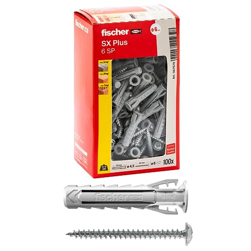 Fischer SX Plus 6 x 30 SP Dübel mit Schraube Zylinderkopf – Ansicht 1