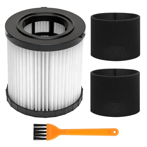 LBLVBNEWD 1 Pack DCV5801H Replacement Filter Compatible with DEWALT DCV580H DCV581H 20V MAX Wet Dry Vacuum with 2 Foam Sleeve Filters & 1 Brush Washable and Reusable