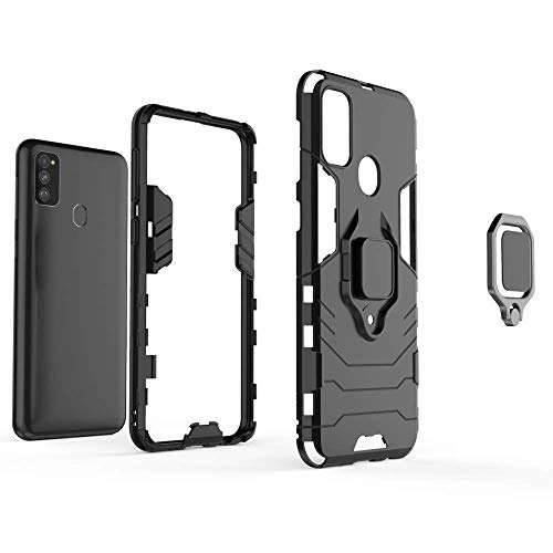 Image of FITSMART Robot Ring Case Cover for Samsung Galaxy M30s / SM-M307FN /DS /SM-M307F /DS - Black