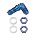 -8 AN Aluminum 90 Degree Bulkhead Fitting Kit - Blue