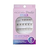 FALSCARA STUDIO Lash Extension Kit, Individual Lash Palette, 18 Stackable Lash Clusters, ‘Dark Chocolate Light’ False Eyelashes, Medium Volume, Length 10mm–14mm, Band Size 2mm-6mm