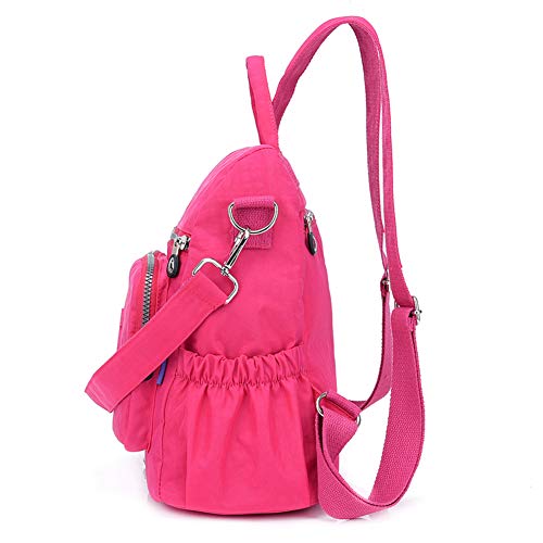 Image of MINTEGRA Women Shoulder Backpack Multi-Pocket Nylon Purse Large Capacity Waterproof Casual Daypack