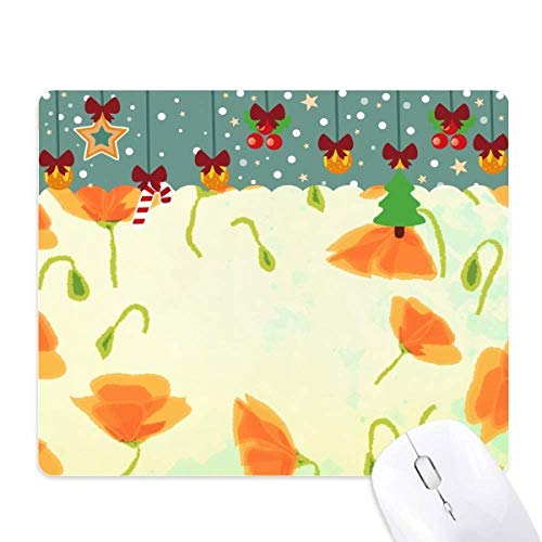 Tapis de souris fleurs avec base antidérapante en caoutchouc stable