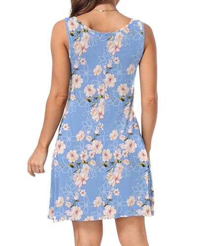 Image of Short /Long Sleeve Women's Cold Shoulder Dress with Pockets Casual Swing T-Shirt Dresses