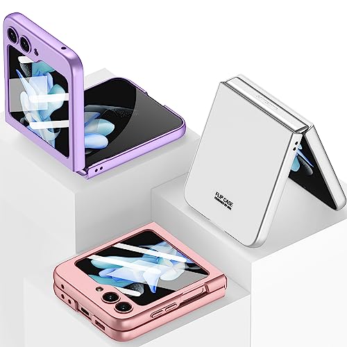Moslyn Capa para Samsung Z Flip 5 com protetor de tela de câmera fina para Galaxy Z Flip 5 5G (2023)