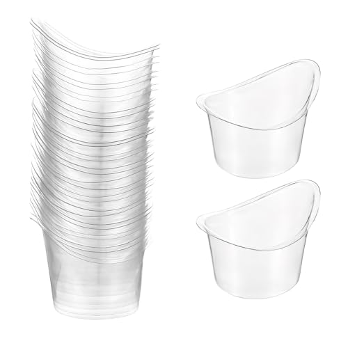 40pcs 5ml Disposable Eye Wash Cup Portable Plastic Measuring Cup Eye Wash Bath Kit Eyes Flush Cleaning cup for Eyes Rinse eyes Care Tool eye Bath Washer for Quick Relief Tired eye Dust Makeup Irritant