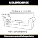 4 Pieces Sofa Covers Stretch Velvet Couch Covers for 3 Cushion Sofa Slipcovers Soft Sofa Slip Covers Furniture Covers with 3 Individual Seat Cushion Covers, Machine Washable (Large, Navy)