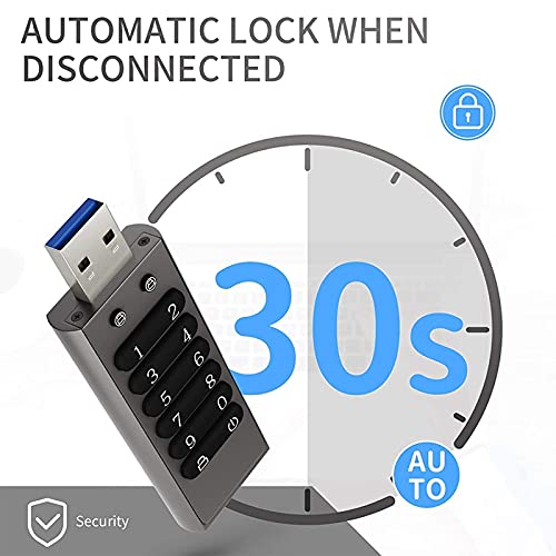 Unità USB sicura, chiavetta USB da 32 GB chiusa, chiavetta di promemoria con password, chiavetta con tastiera U Disk Flash