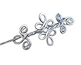 Celtic Knot Double Swirls and Curls Aluminum Shawl Pin Handmade in Oregon USA, Knitters Gift