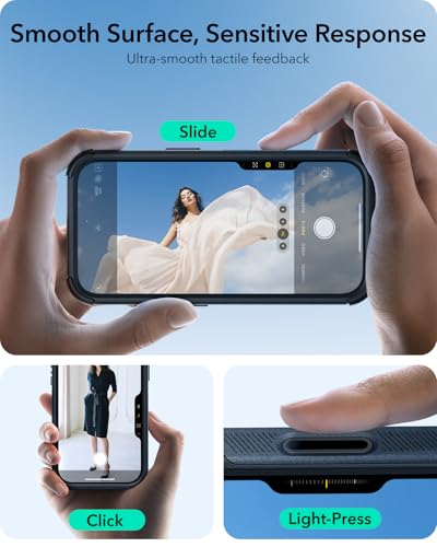 Image of ESR for iPhone 16 Pro Max Phone Case with Stand, 23ft Military-Grade Drop Protection with Camera Control, Shock-Absorbing Rugged Cover, Compatible with MagSafe Accessories, Cyber Series, Navy Blue