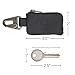 Hide & Drink, Rustic Leather Car Key Holder, Headphone & Charging Cables, Memory Cards, Flash Drives, Lighters, Cash Zipper Case with Clasp, Handmade Includes 101 Year Warranty :: Charcoal Black